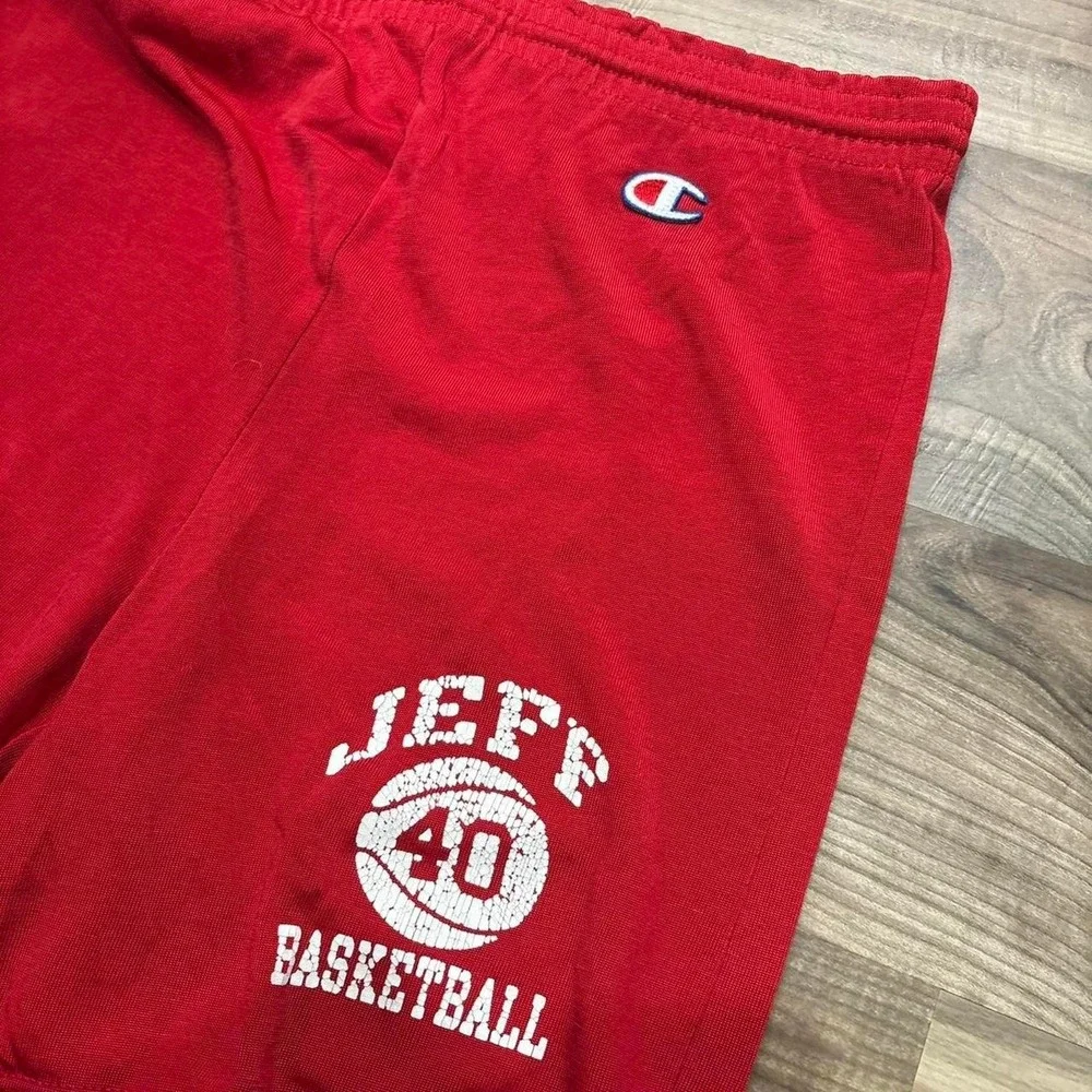 Vintage Y2K Champion Red Basketball Shorts High School USA 70s 80s Large